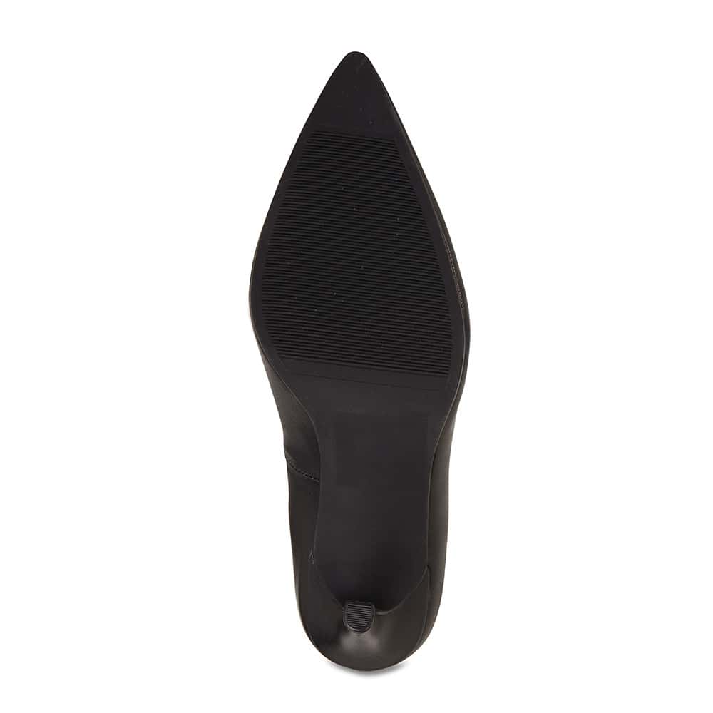 Sally Heel in Black Leather