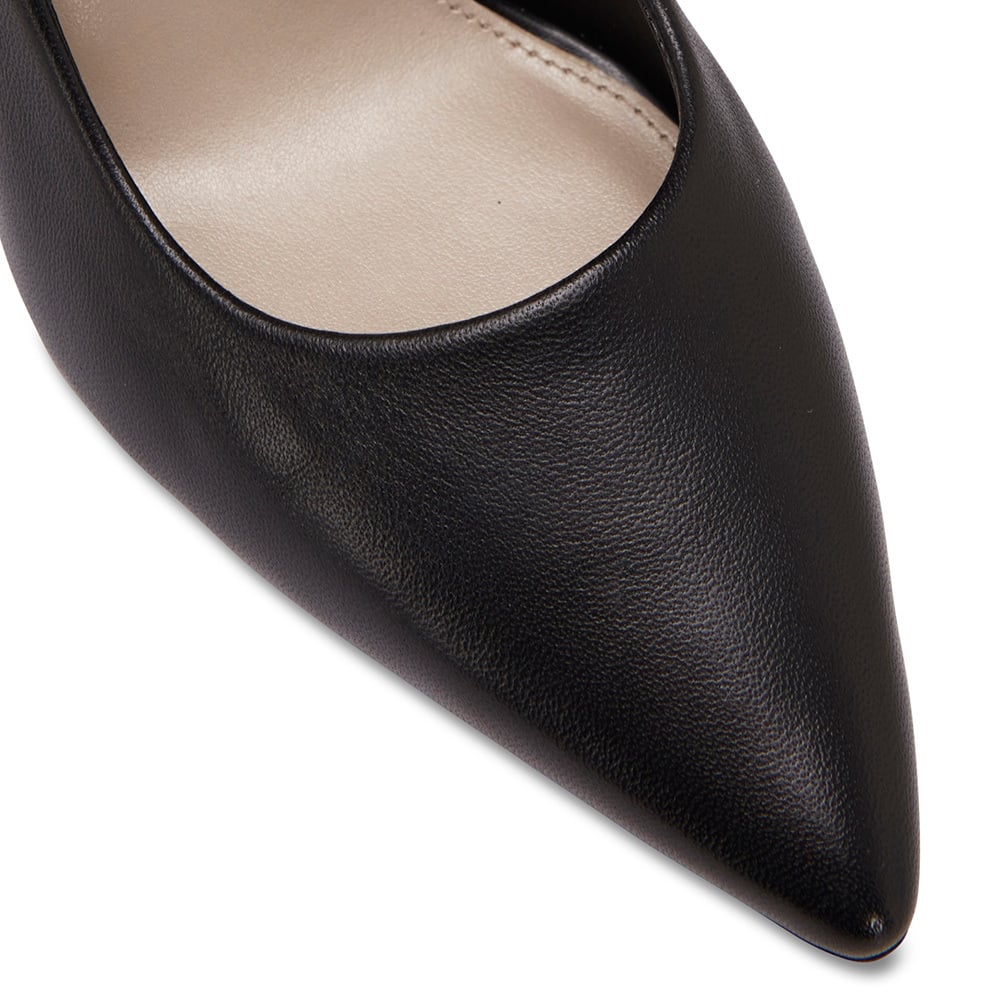 Sally Heel in Black Leather