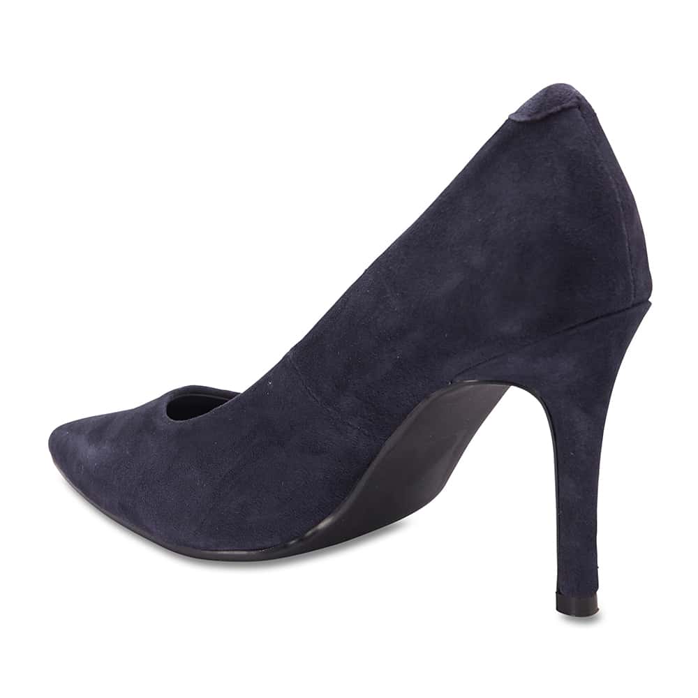 Sally Heel in Navy Suede