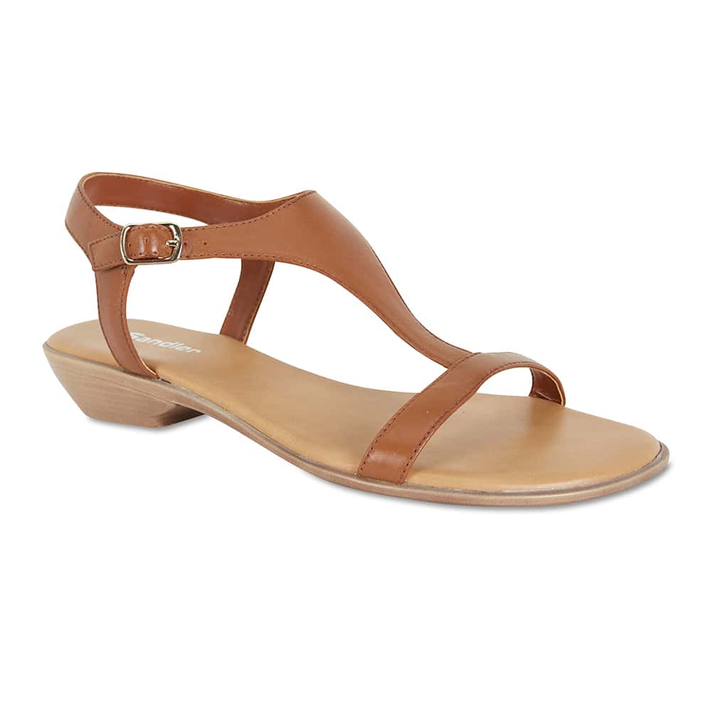 Sandra Sandal in Cognac Leather
