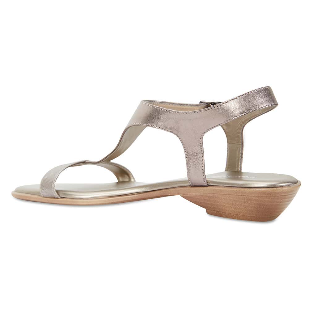 Sandra Sandal in Pewter Leather