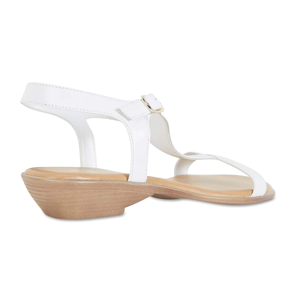 Sandra Sandal in White Leather