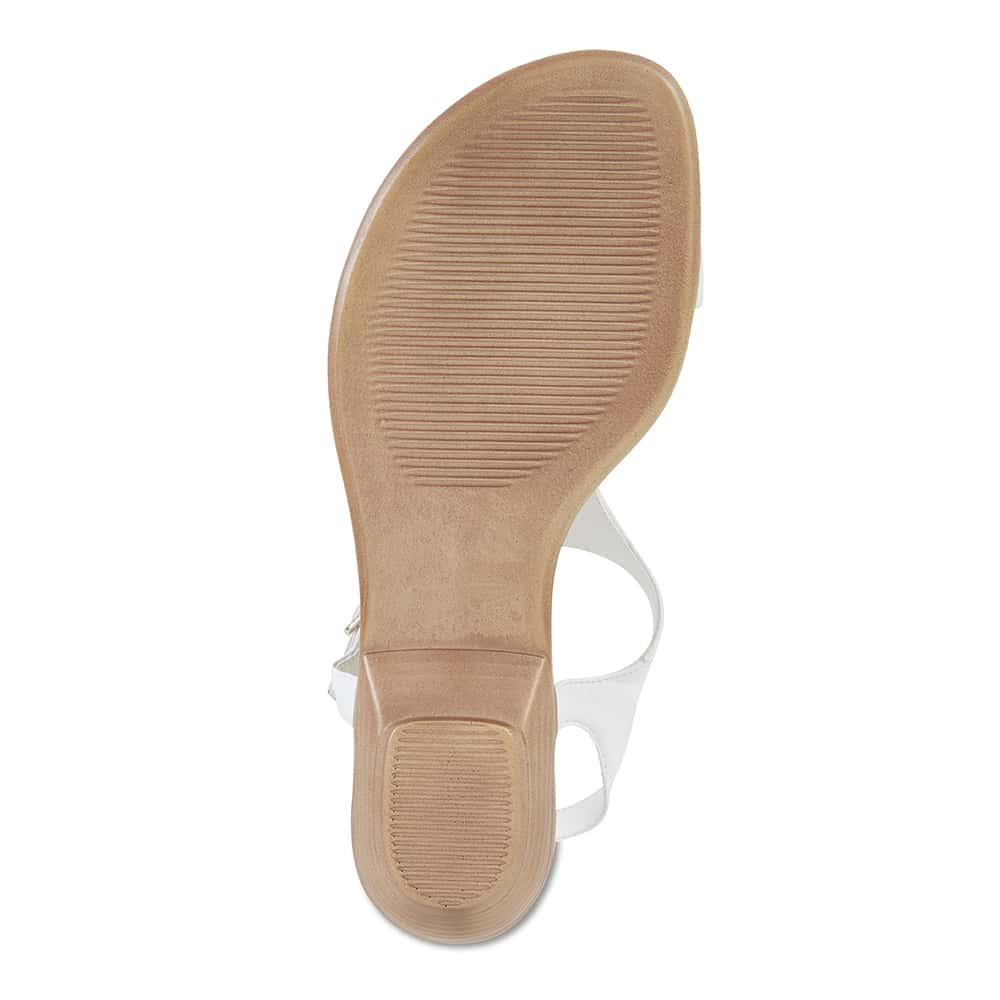 Sandra Sandal in White Leather