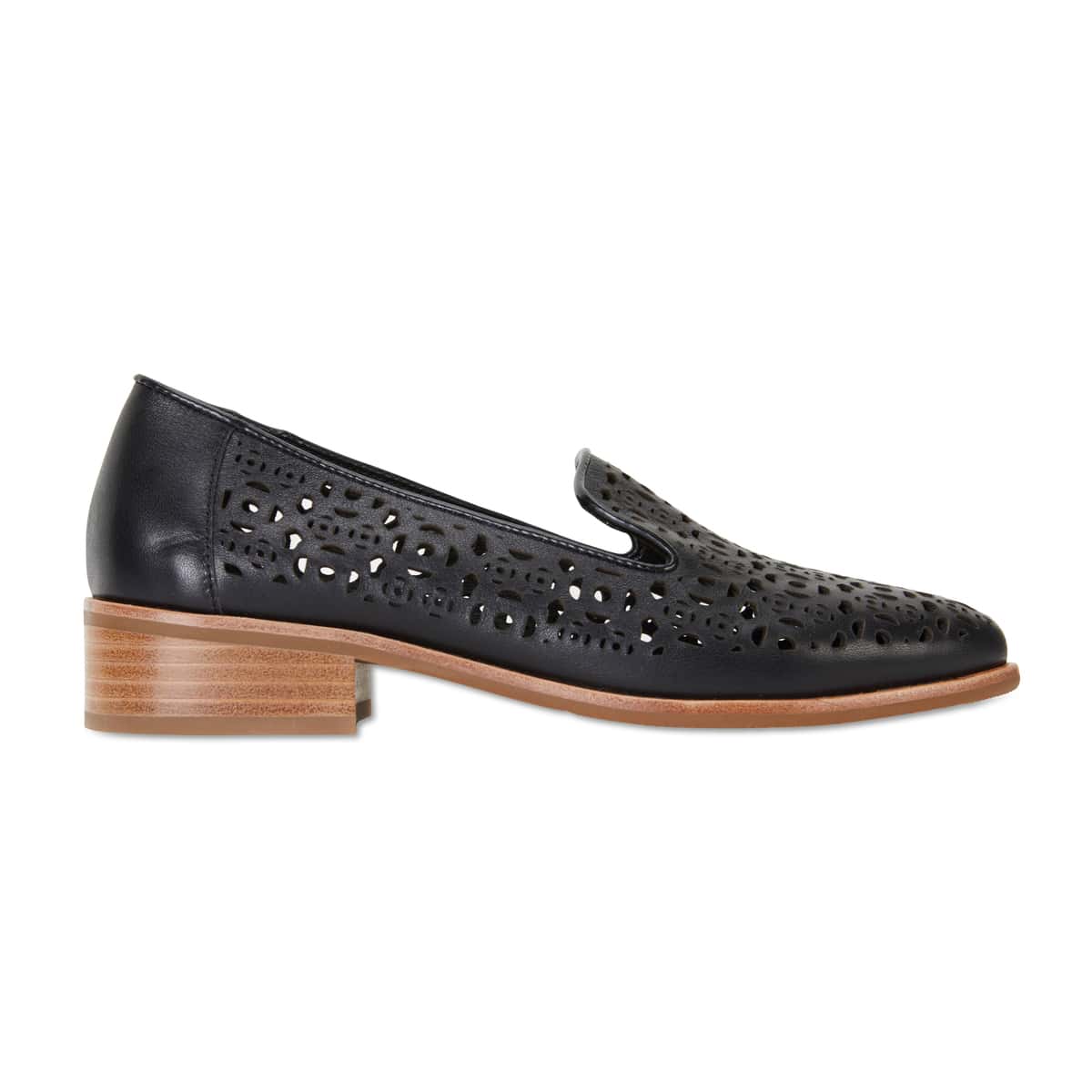 Satchel Loafer in Black Leather