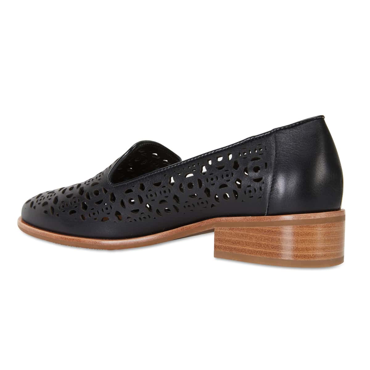Satchel Loafer in Black Leather