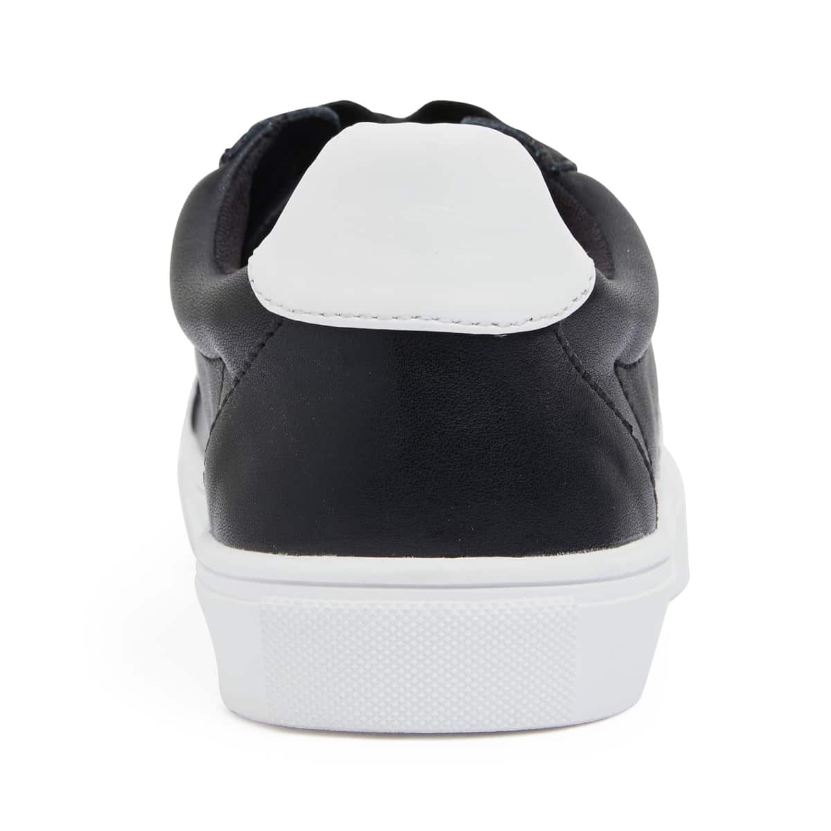 Saxon Sneaker in Black And White Leather