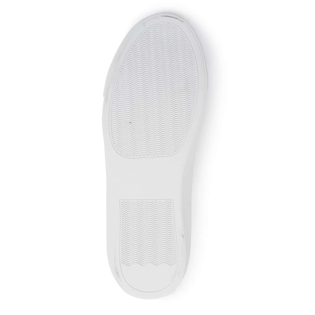 Saxon Sneaker in White And Taupe Leather