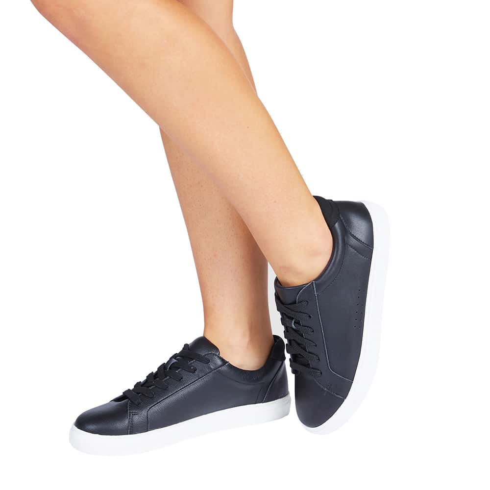 Serena Sneaker in Black Leather