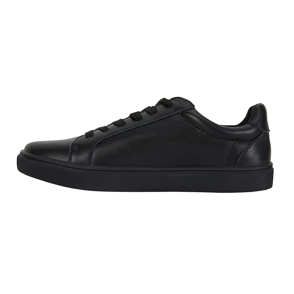 Serena Sneaker in Black On Black Leather