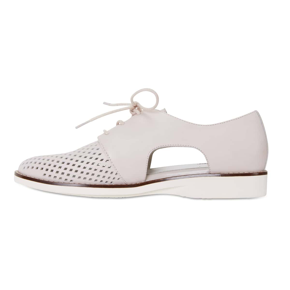 Sharon Brogue in Pale Pink Leather