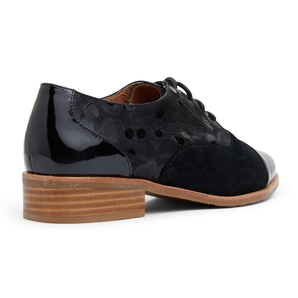 Shiraz Brogue in Black Multi Leather