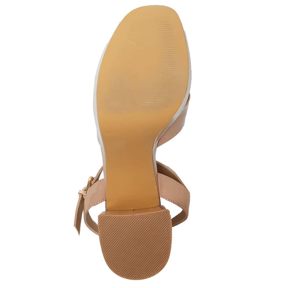 Sienna Heel in Nude Patent