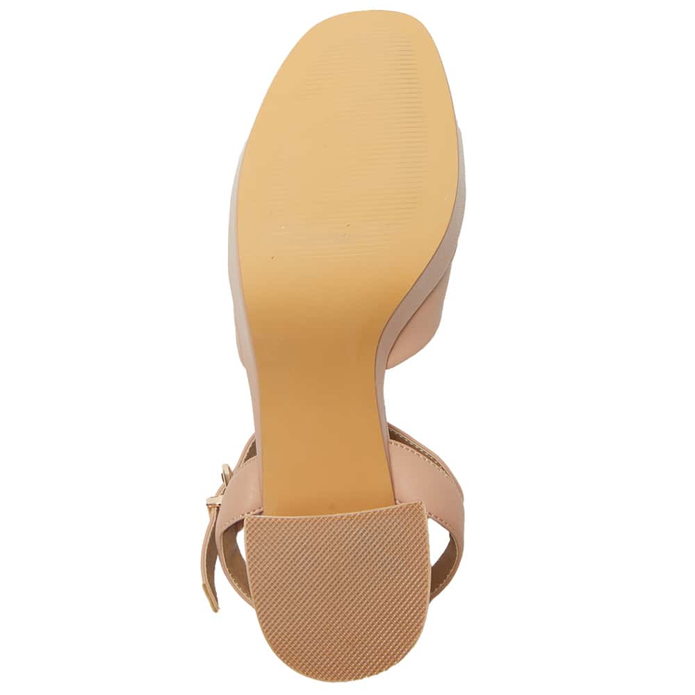 Sienna Heel in Nude Smooth