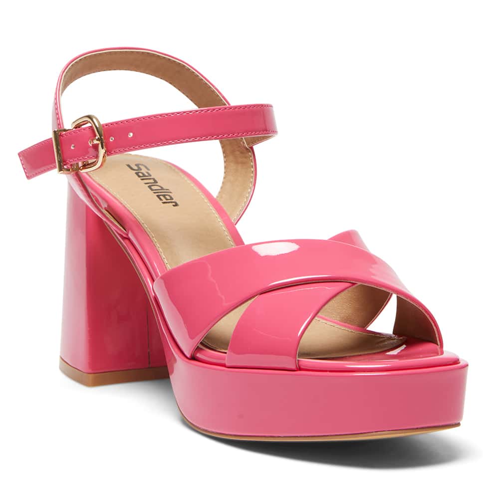 Sienna Heel in Pink  Patent