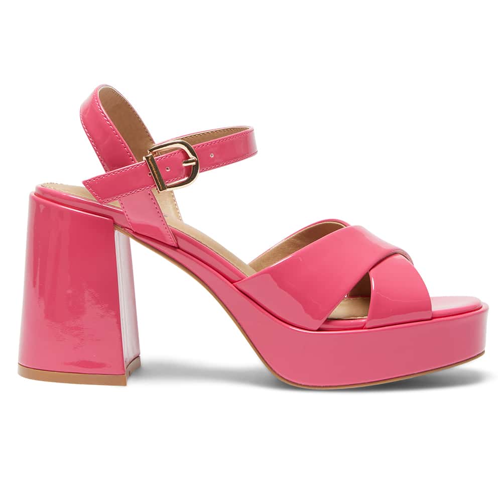 Sienna Heel in Pink  Patent