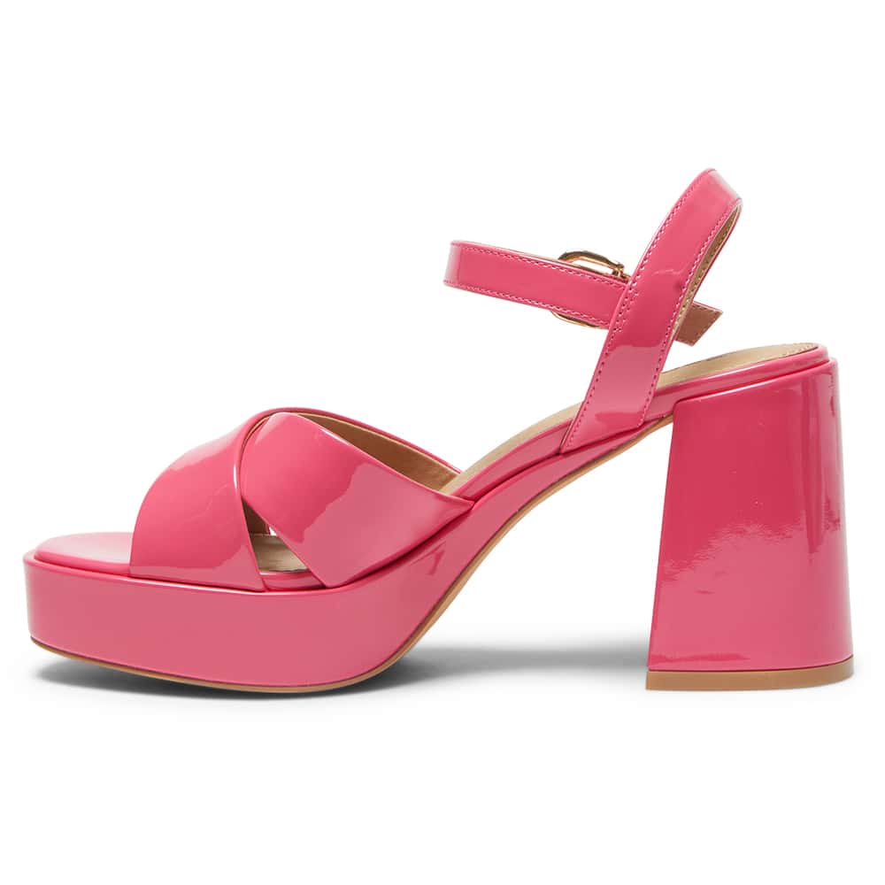 Sienna Heel in Pink  Patent