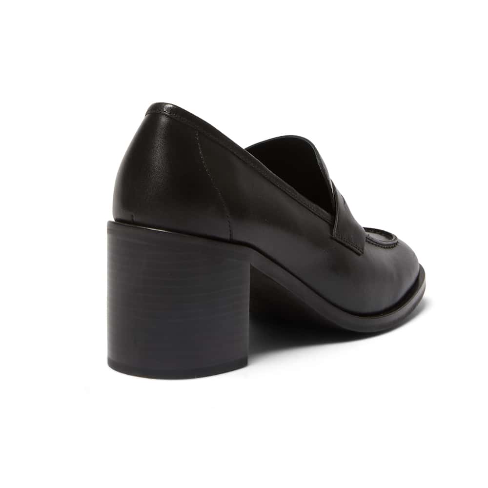 Sonya Loafer in Black Leather