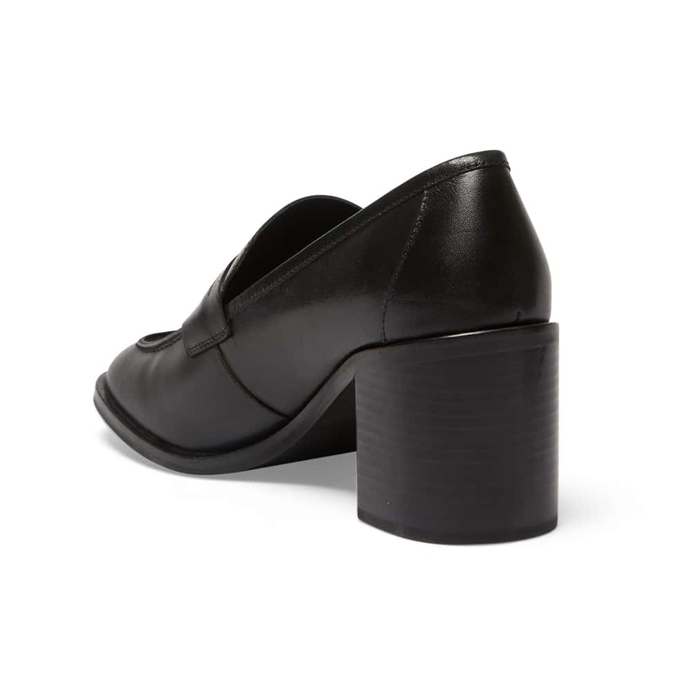 Sonya Loafer in Black Leather