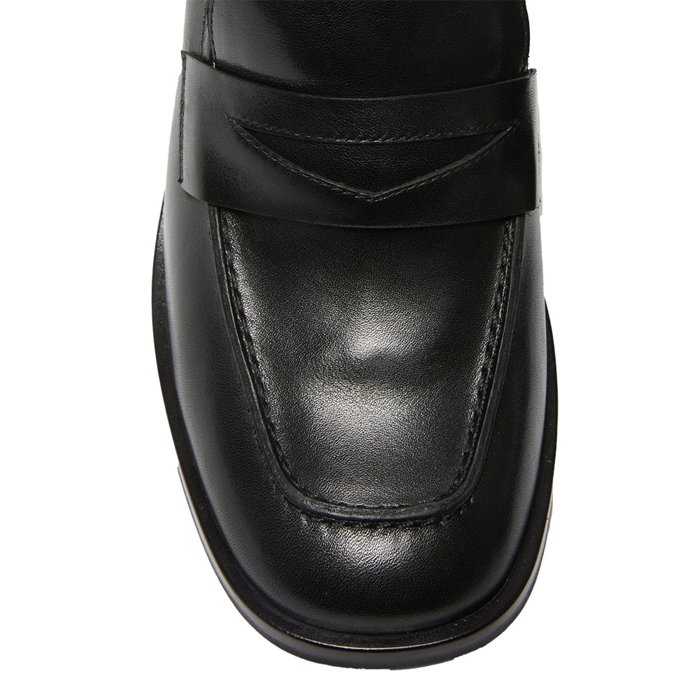 Sonya Loafer in Black Leather