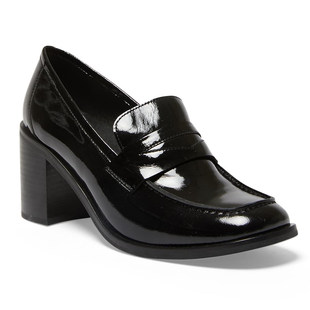 Sonya Loafer in Black Patent