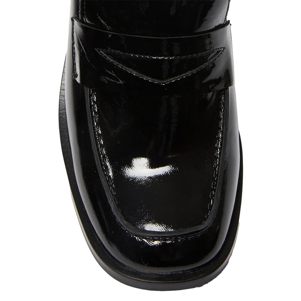 Sonya Loafer in Black Patent