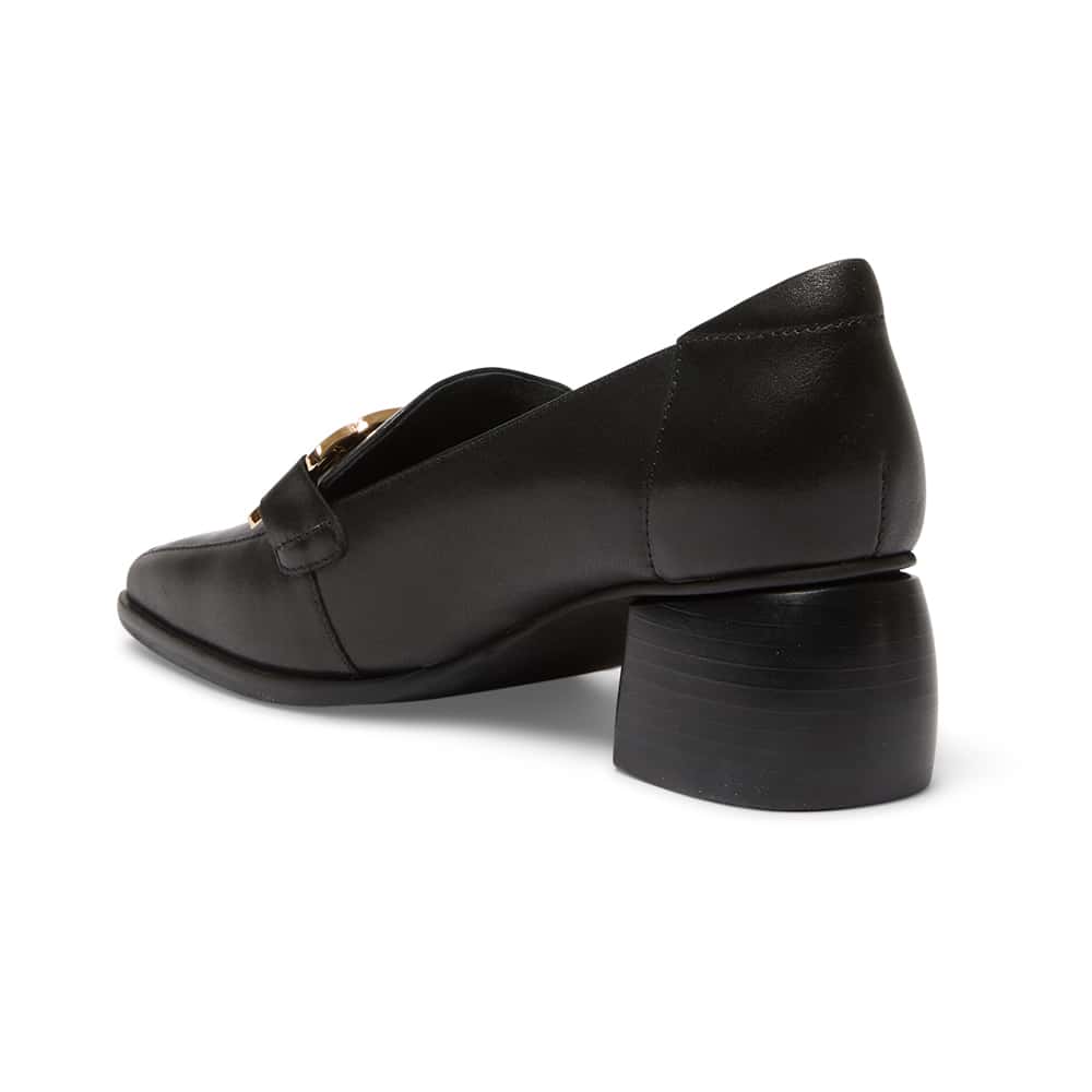 Sophia Loafer in Black Leather