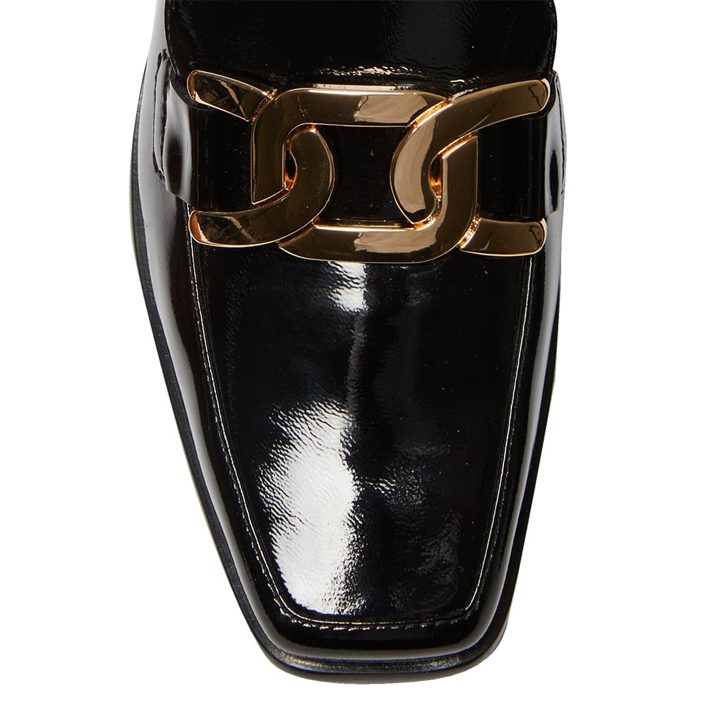 Sophia Loafer in Black Patent