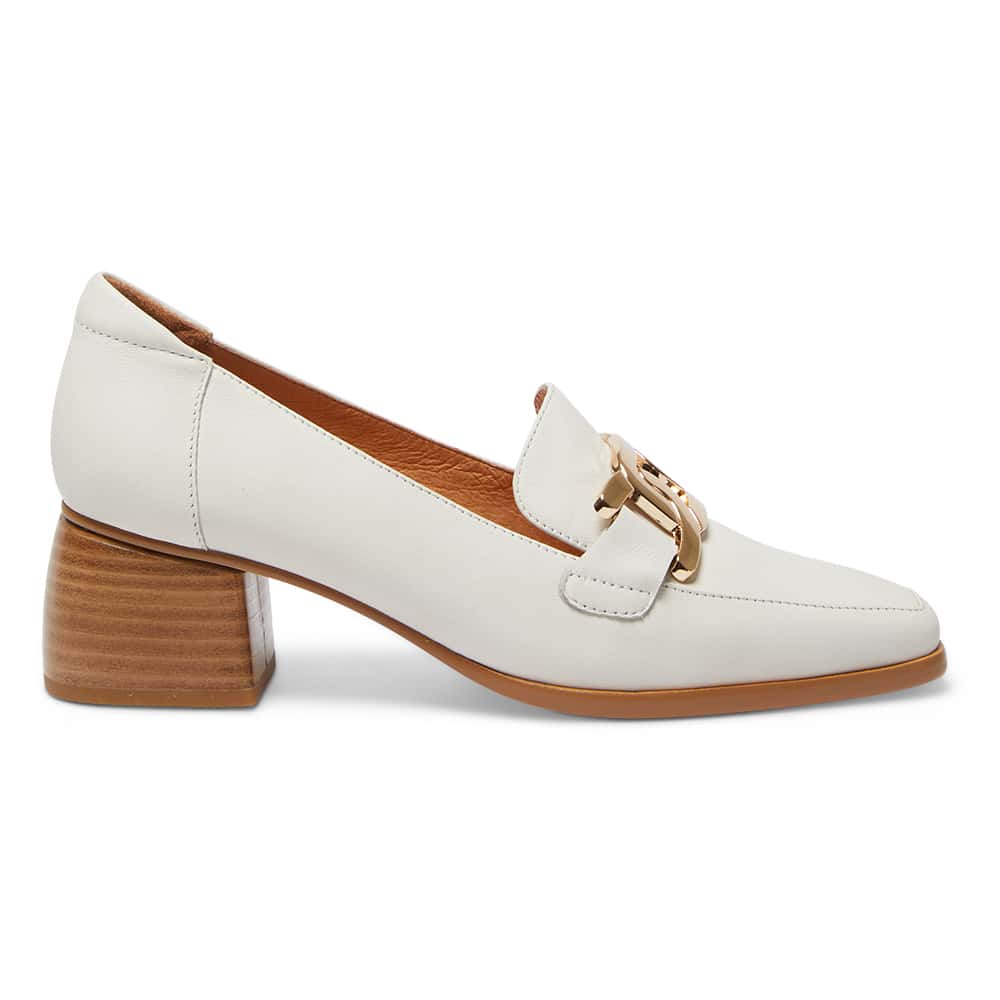 Sophia Loafer in Ivory Leather