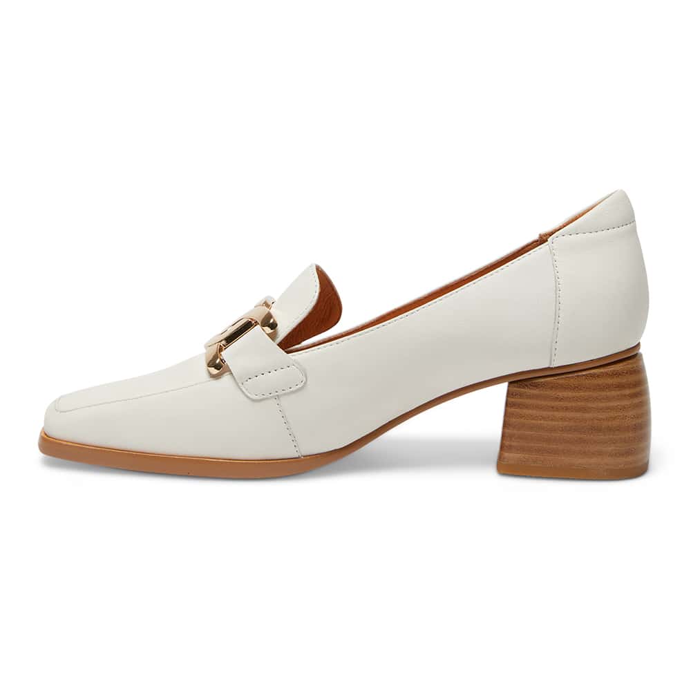 Sophia Loafer in Ivory Leather