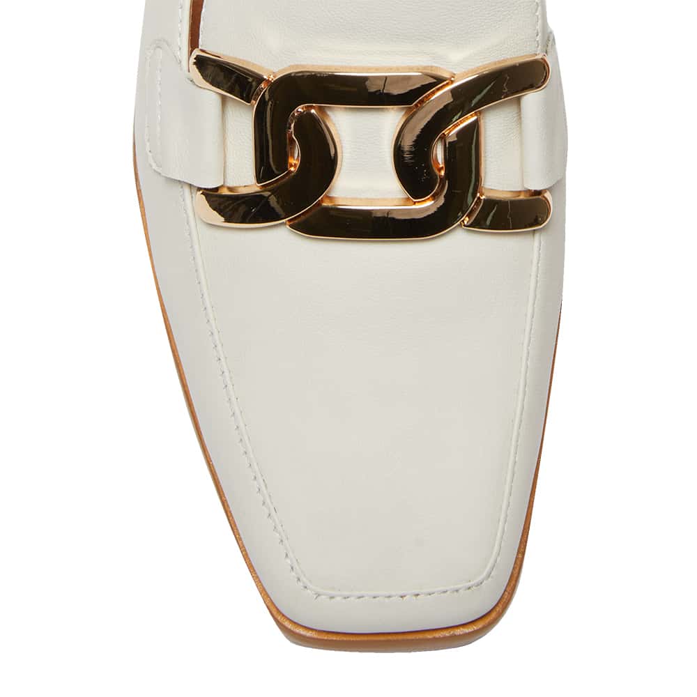 Sophia Loafer in Ivory Leather