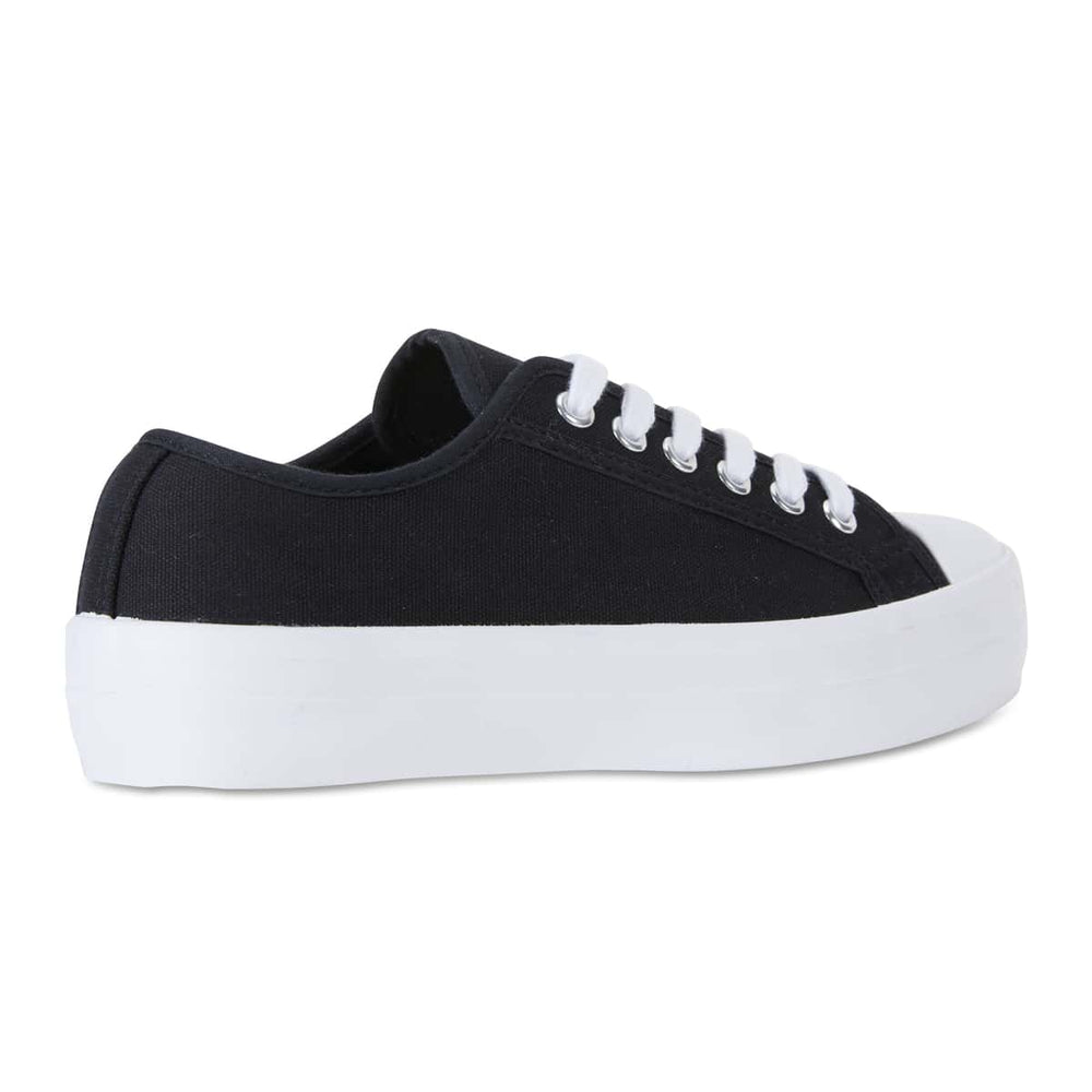 Stacey Sneaker in Black Canvas