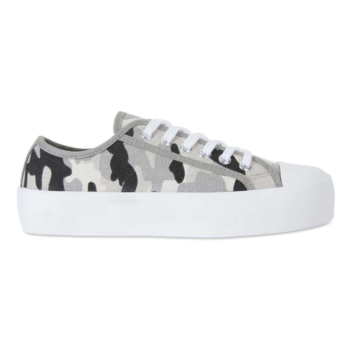 Stacey Sneaker in Light Camouflage Canvas