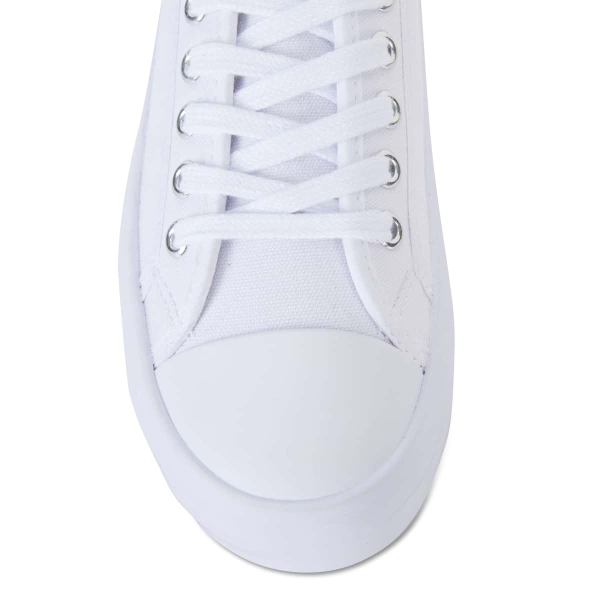 Stacey Sneaker in White Canvas
