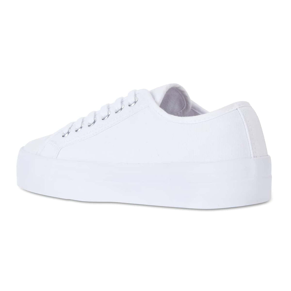 Stacey Sneaker in White Canvas
