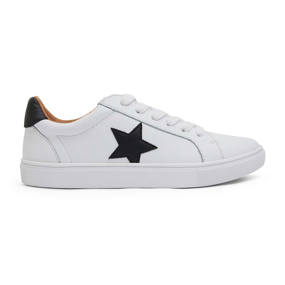 Stark Sneaker in White And Black Leather