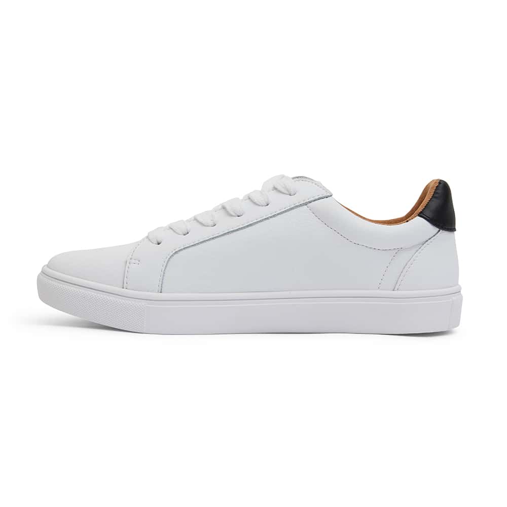 Stark Sneaker in White & Black Leather | Sandler | Shoe HQ