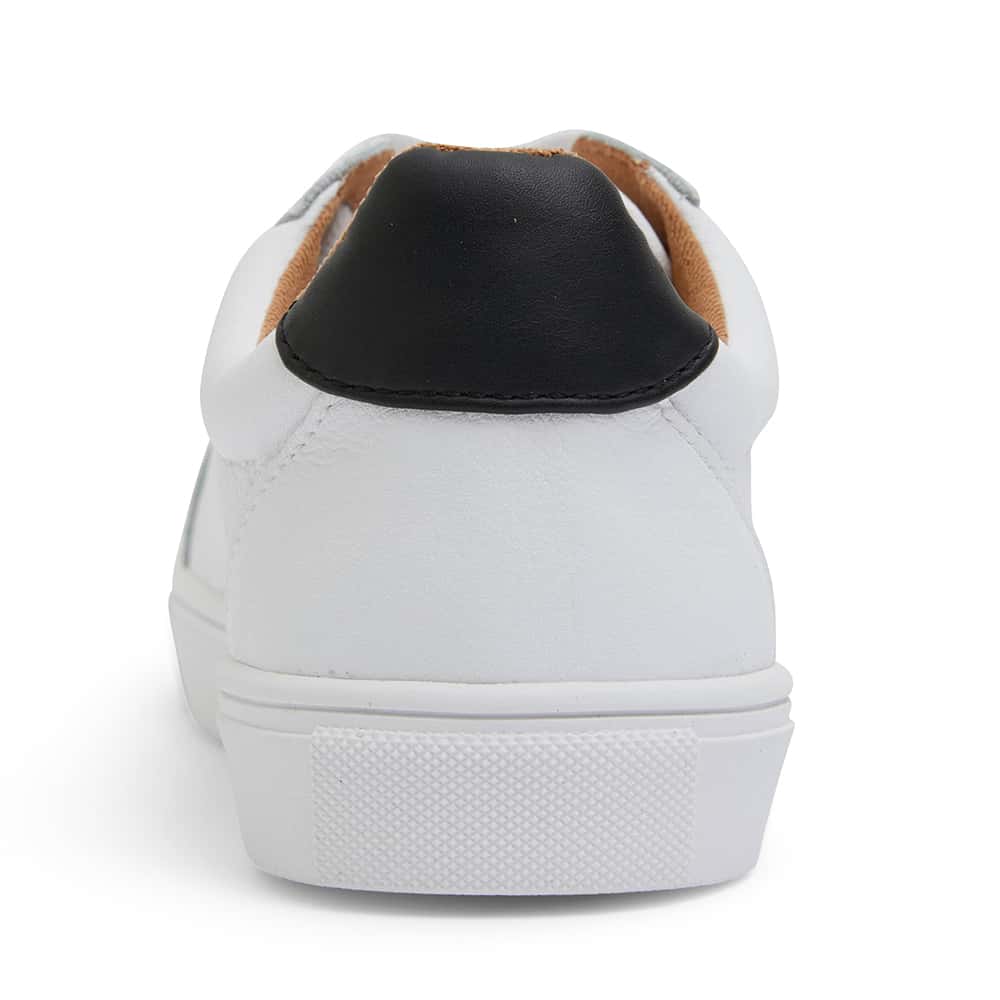 Stark Sneaker in White & Black Leather | Sandler | Shoe HQ
