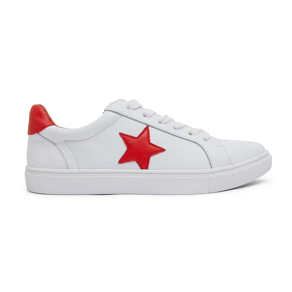 Stark Sneaker in White And Red Leather