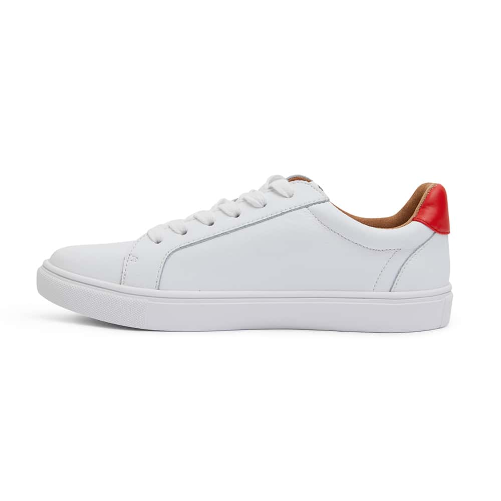 Stark Sneaker in White And Red Leather
