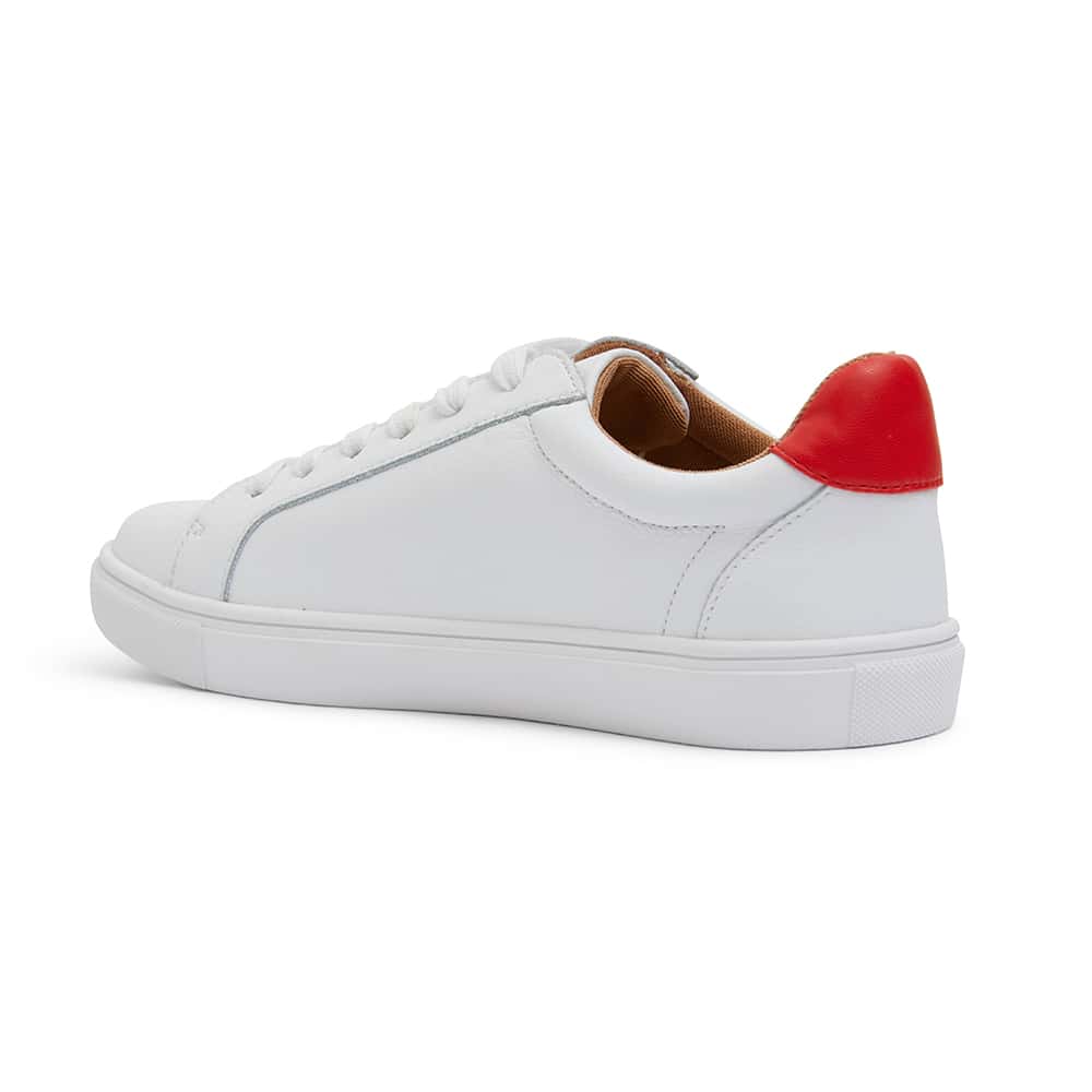Stark Sneaker in White And Red Leather
