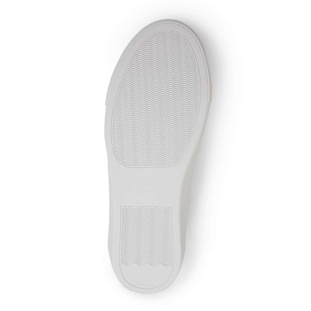 Stark Sneaker in White And Silver Leather