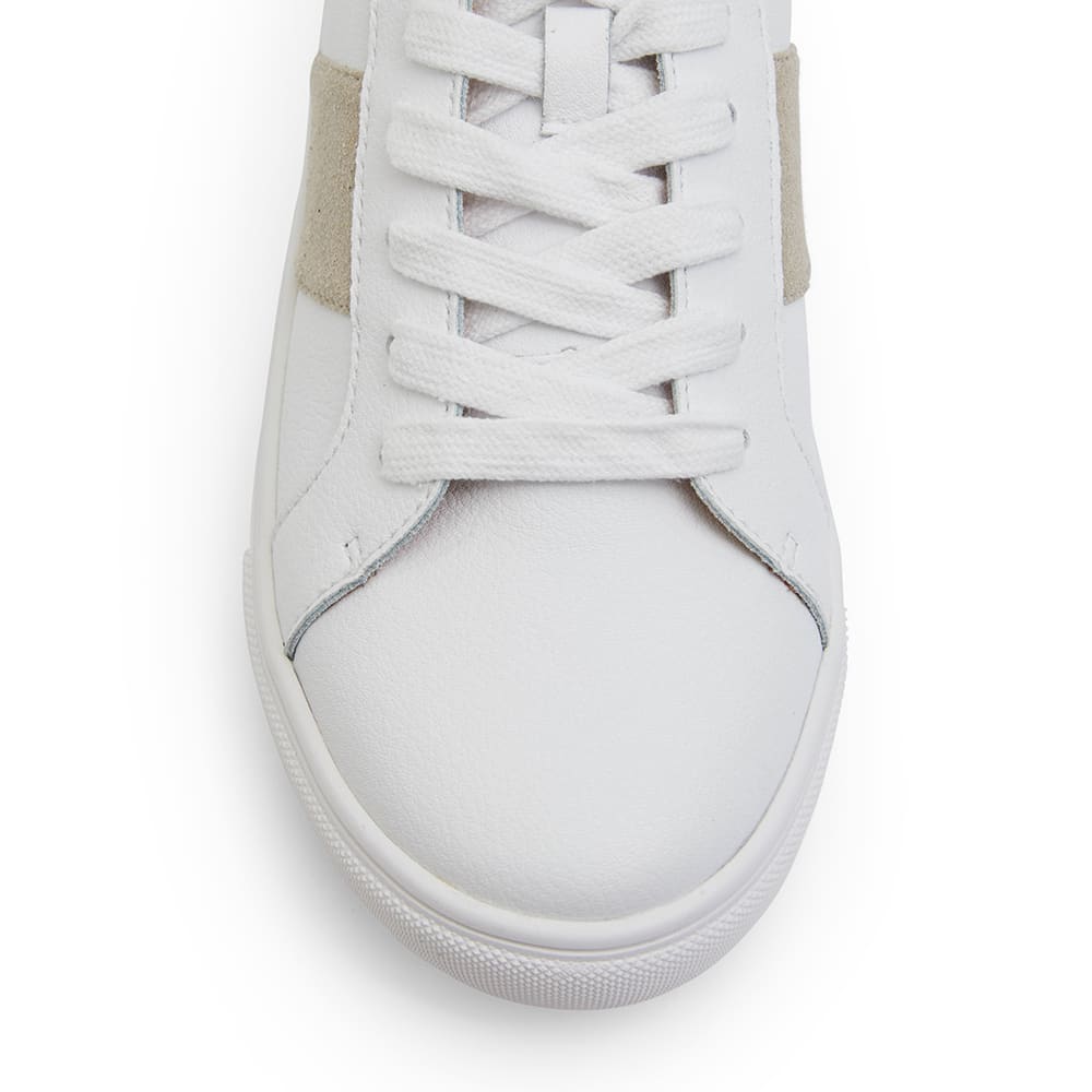 Storm Sneaker in White And Taupe Leather