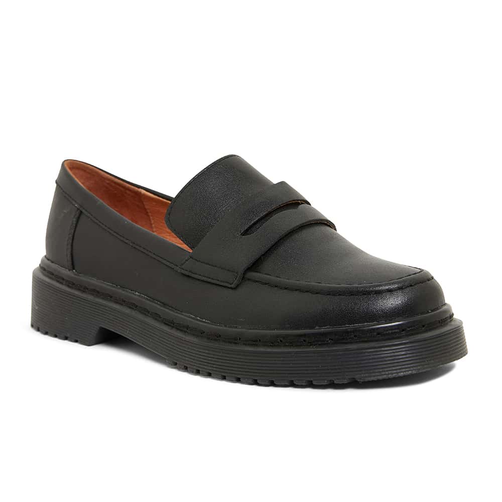 Strata Loafer in Black Leather