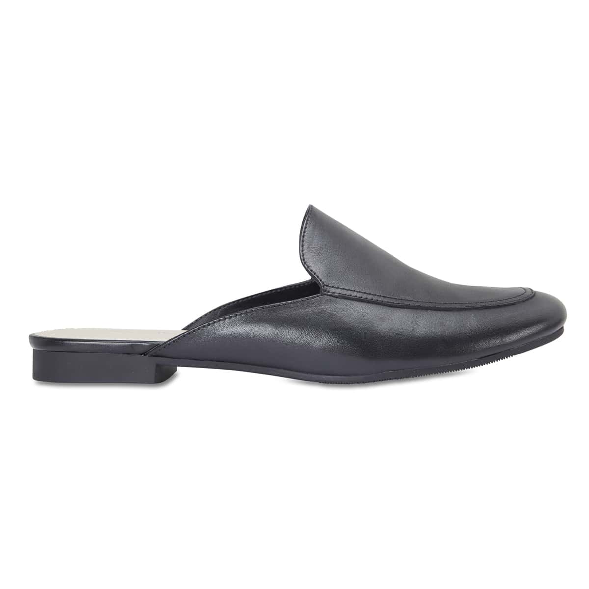 Talent Slide in Black Leather
