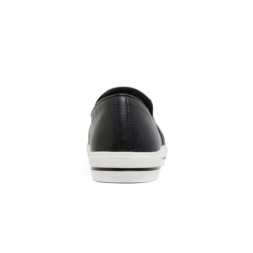 Talia Ballet Flat in Black Leather