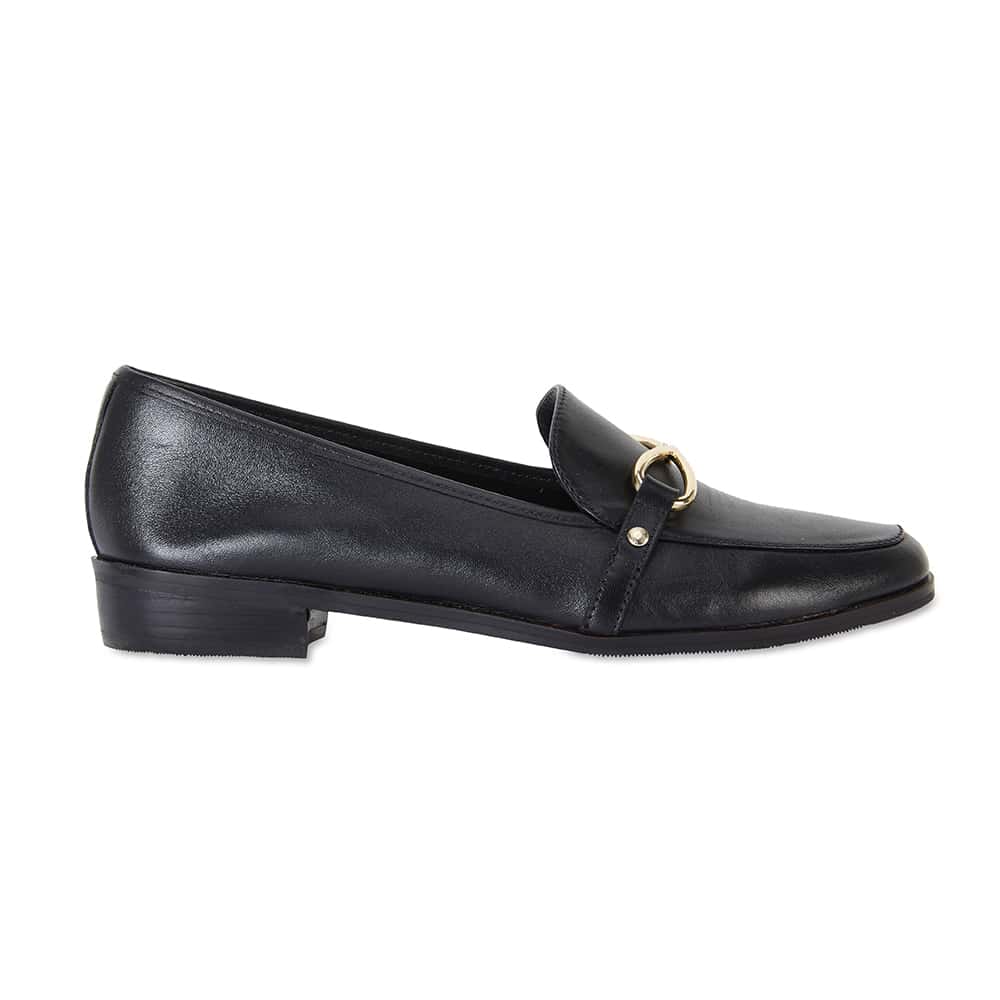 Tally Loafer in Black Leather
