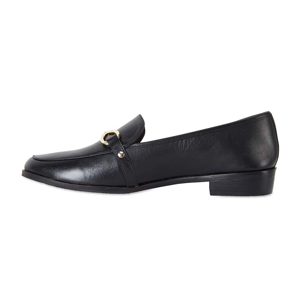 Tally Loafer in Black Leather