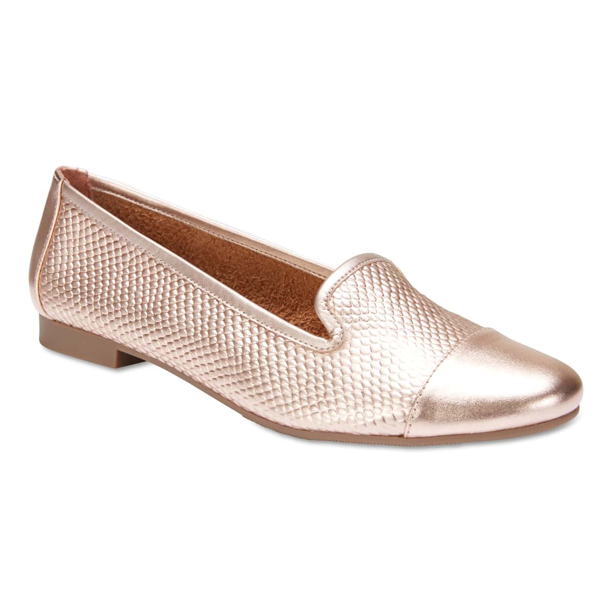 Tamara Loafer in Rose Gold Leather