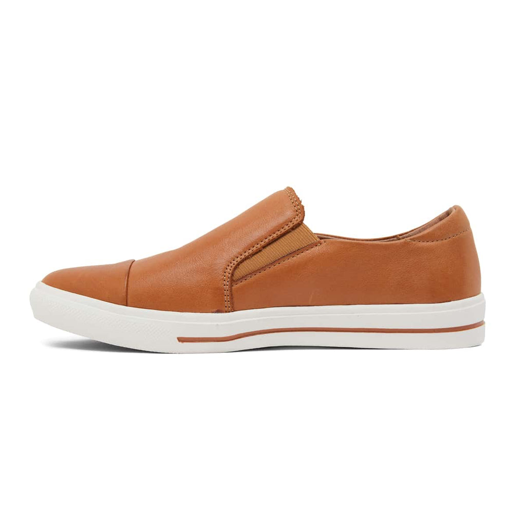 Tandem Sneaker in Tan Leather | Sandler | Shoe HQ