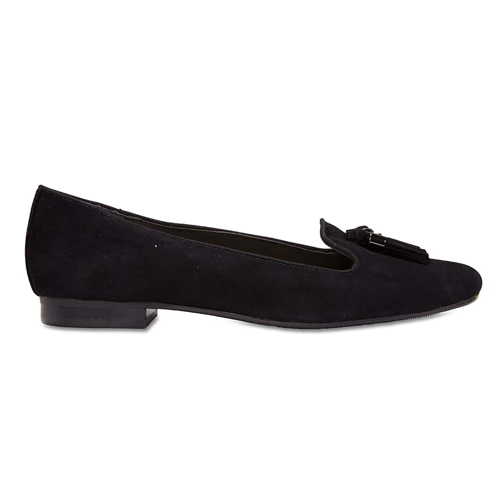 Taren Loafer in Black Suede